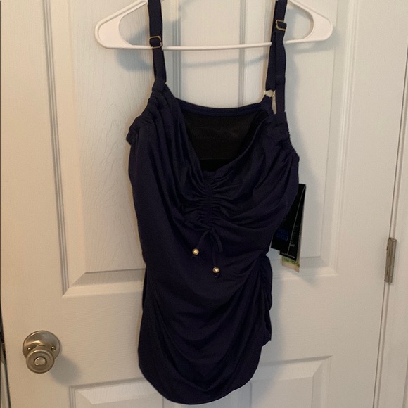 Coco Reef Navy Ruched Tankini Swim TOP only